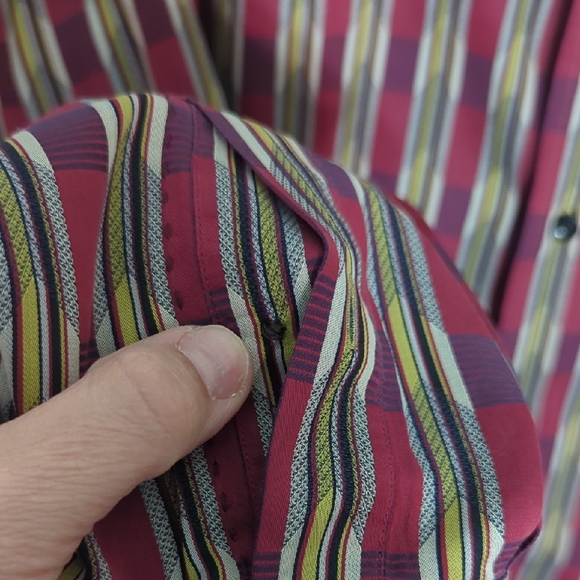 Robert Graham Mens Shirt Button Down Multicolor Plaid Cotton Silk Christmas XL - Picture 6 of 15